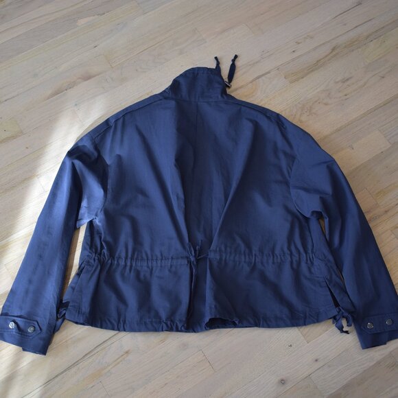 NWT Nordstrom Signature Cotton & Silk Crop Utility Jacket - Picture 8 of 14